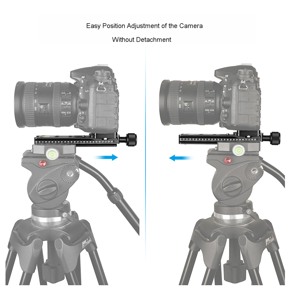 CAMVATE Slide Rail Quick Release Plate Clamp Kit 140mm Long