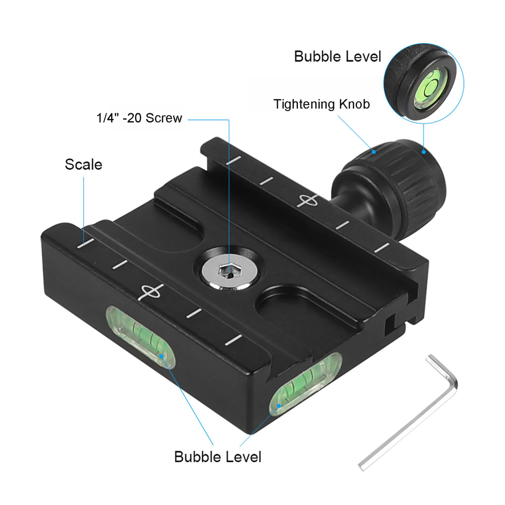 CAMVATE 60mm Quick Release Plate Clamp Kit Fits Arca-Swiss Standard For Tripod Ball Head