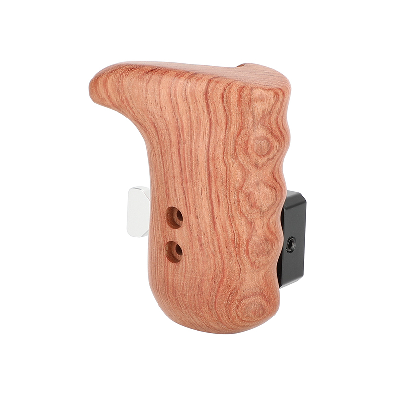 CAMVATE Wooden Handgrip with V-Lock Adapter (Right Hand)