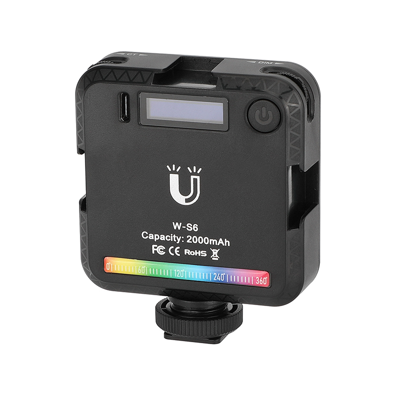 CAMVATE Magnetic RGB LED Video Fill Light with Shoe Mount Adapter