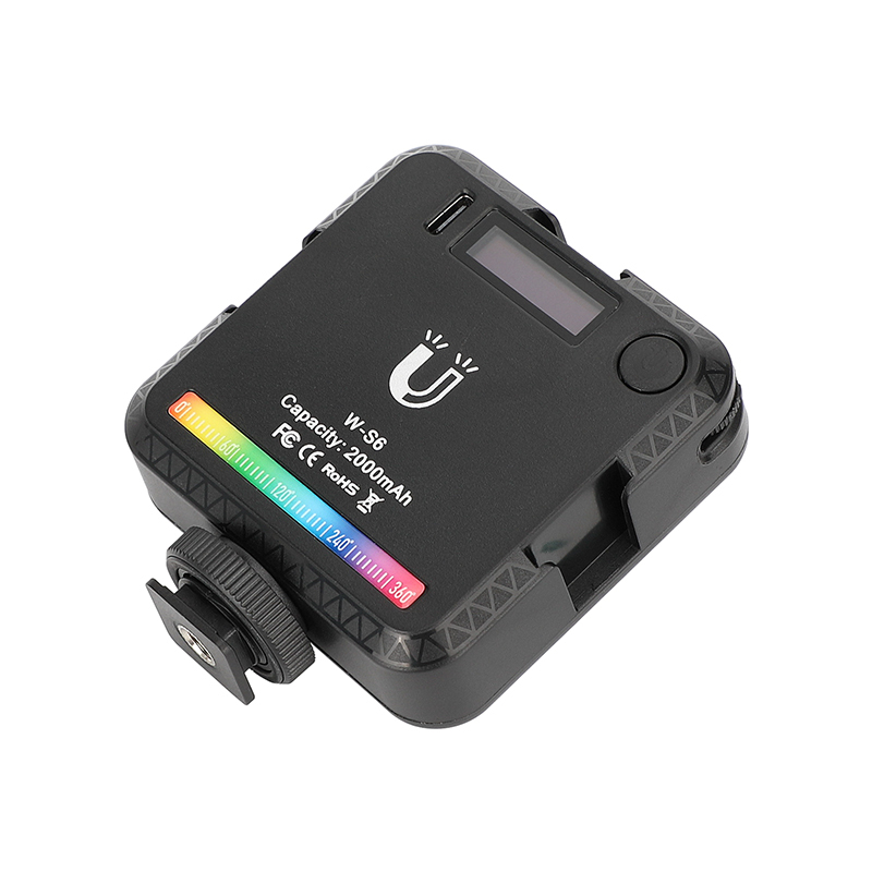 CAMVATE Magnetic RGB LED Video Fill Light with Shoe Mount Adapter