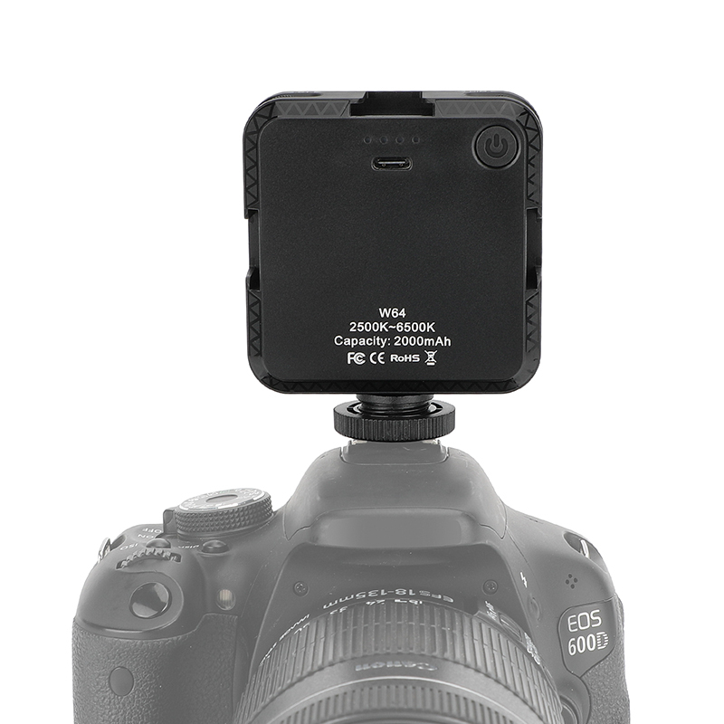 CAMVATE Mini LED Video Light with Shoe Mount Adapter