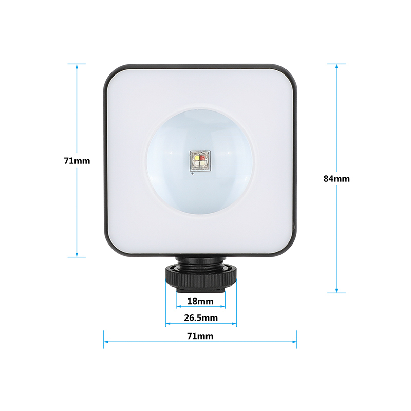 CAMVATE Magnetic RGB LED Video Fill Light with Shoe Mount Adapter