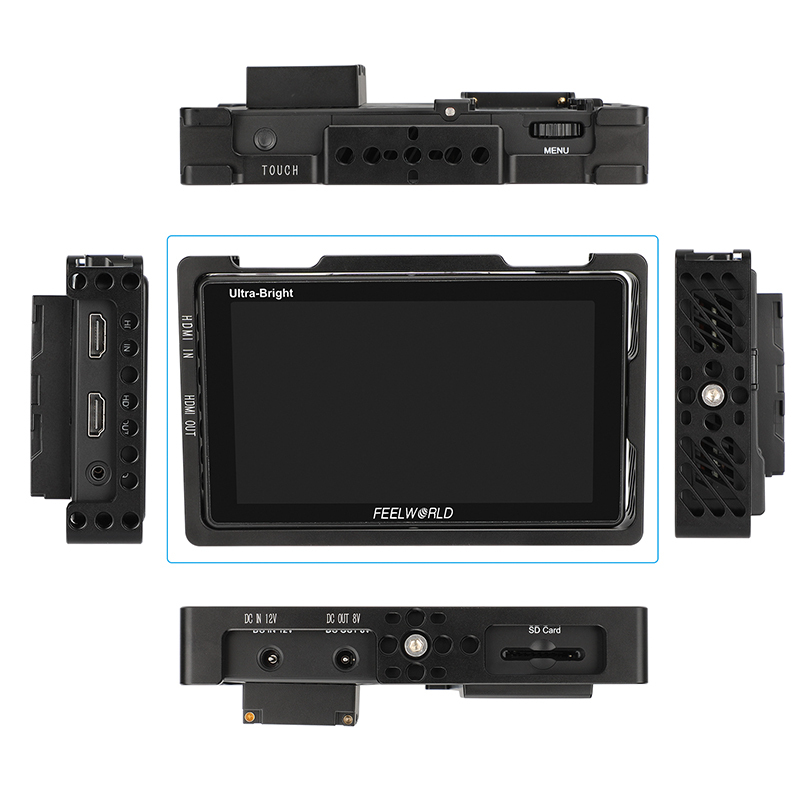 CAMVATE Full Monitor Cage for FeelWorld LUT5 5.5"