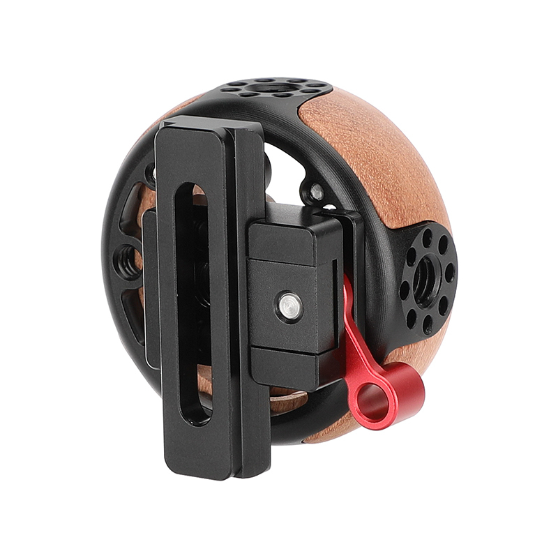 CAMVATE Wooden Handgrip with NATO Clamp and 2.36" Rail (Round)