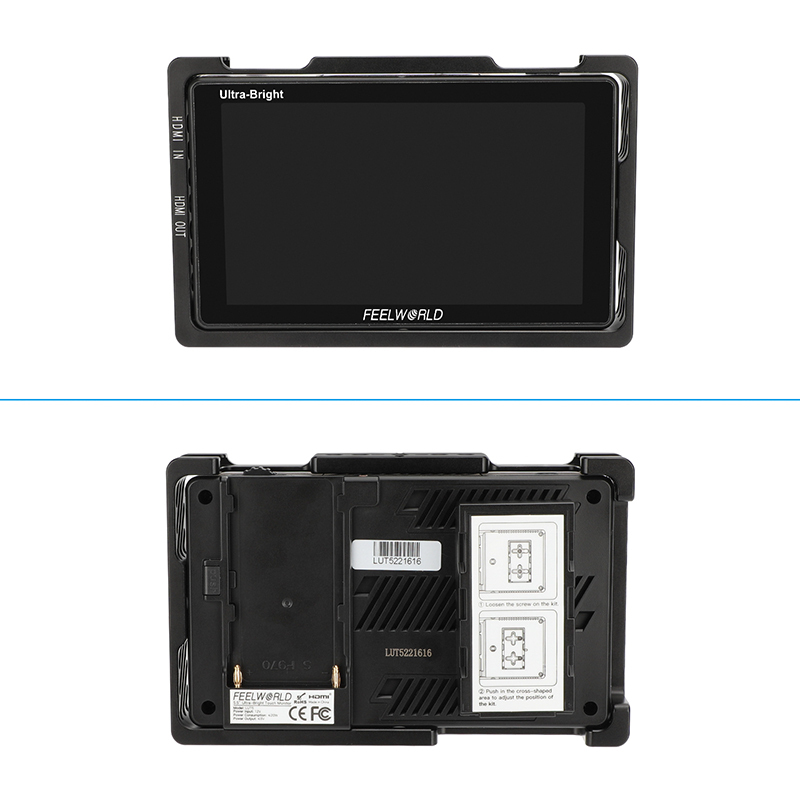 CAMVATE Full Monitor Cage for FeelWorld LUT5 5.5"