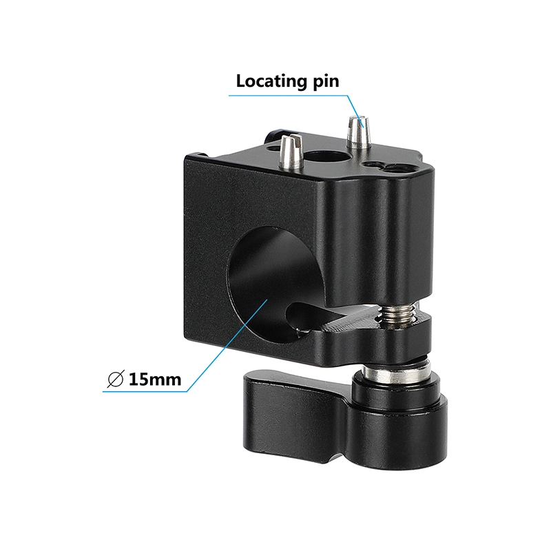 CAMVATE 1/4"-20 Male Anti-Twist to 15mm Single Rod Bracket