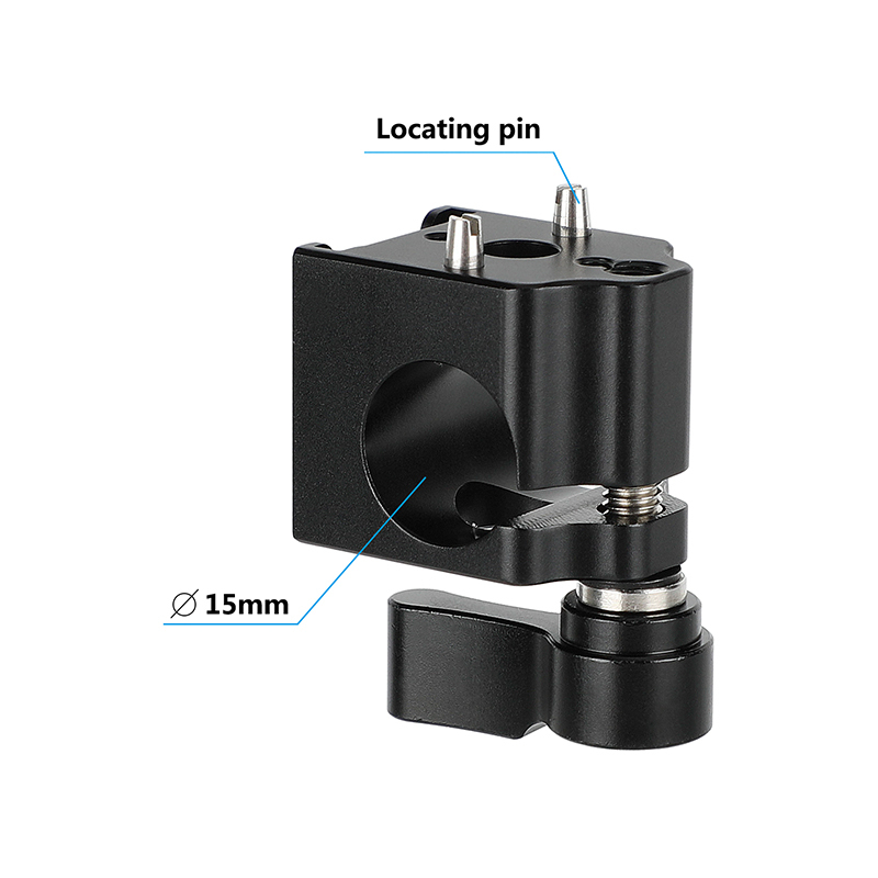 CAMVATE 1/4"-20 Male Anti-Twist to 15mm Single Rod Bracket