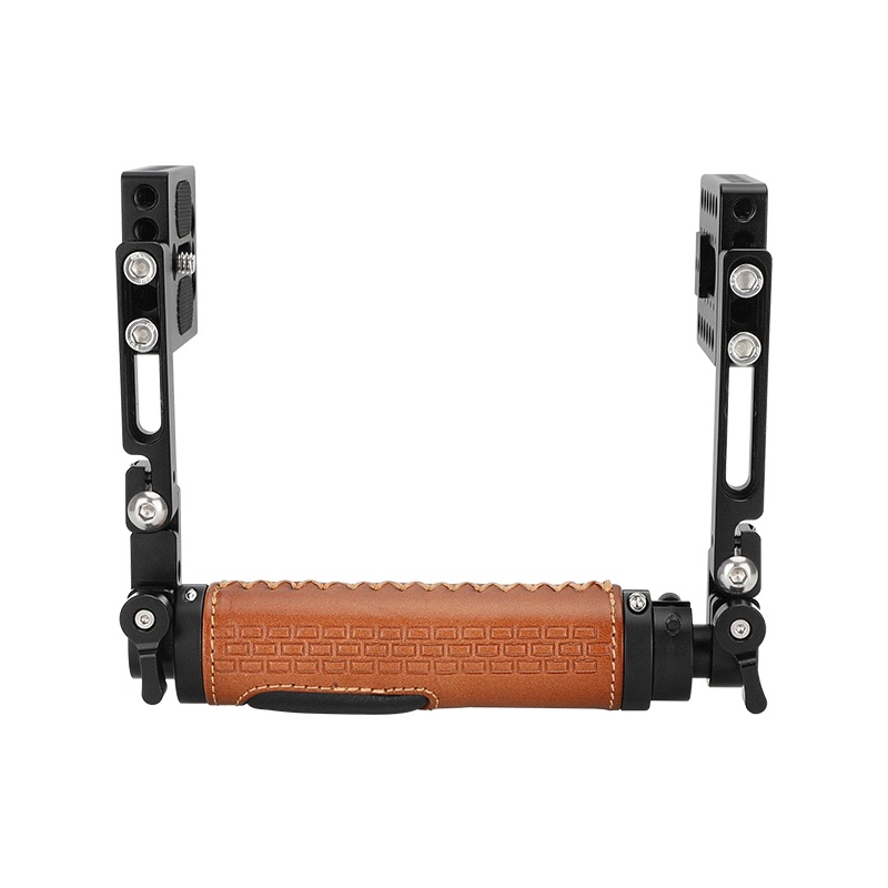 CAMVATE Foldable Camera Cage with Leather Side Handgrip for Large DSLRs & Mirrorless Cameras