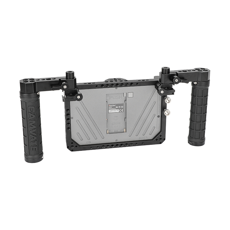 CAMVATE Full Monitor Cage with Dual Rubber Handgrip for Desview R7II 7" Touch Screen