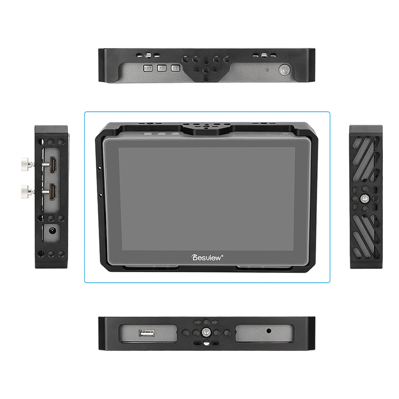CAMVATE Full Monitor Cage for Desview R7II 7" On-Camera Field Touch Screen