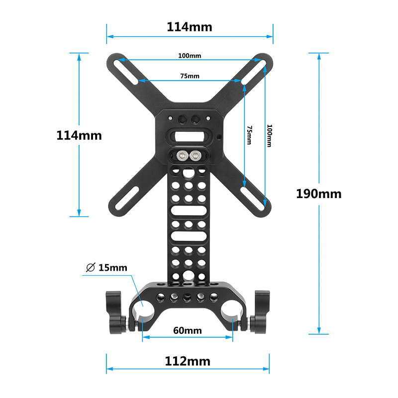 CAMVATE VESA Monitor LCD Screen Mount with 15mm Rod Block