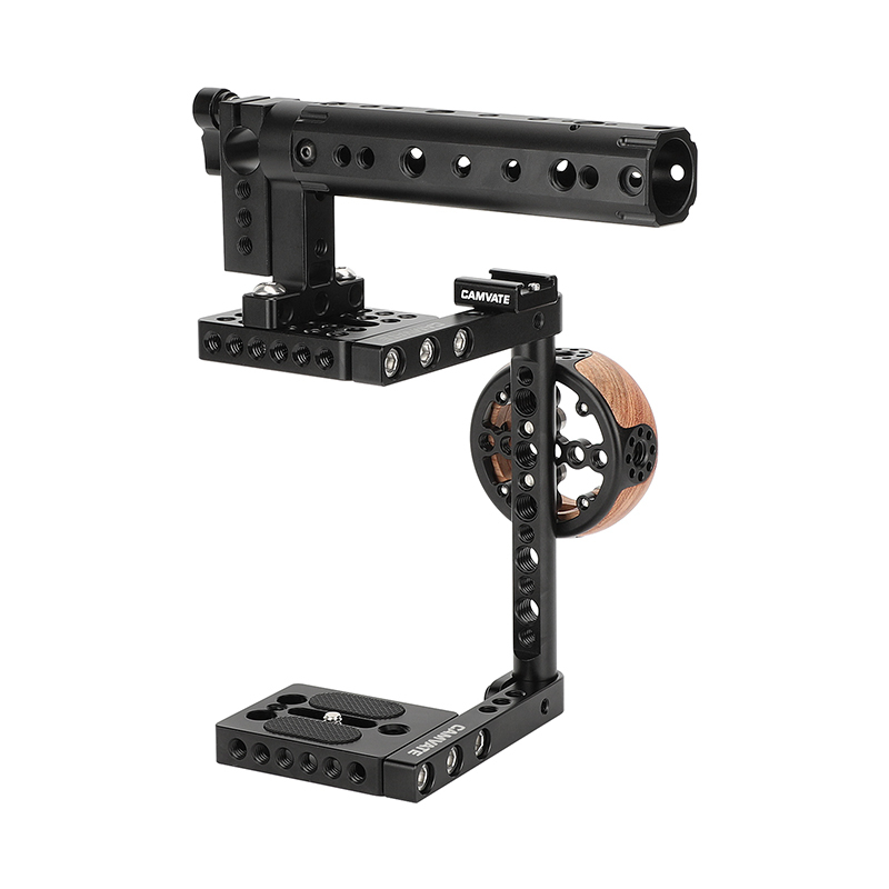 CAMVATE Camera Cage With Top and Side Handle (Left-Hand Use)