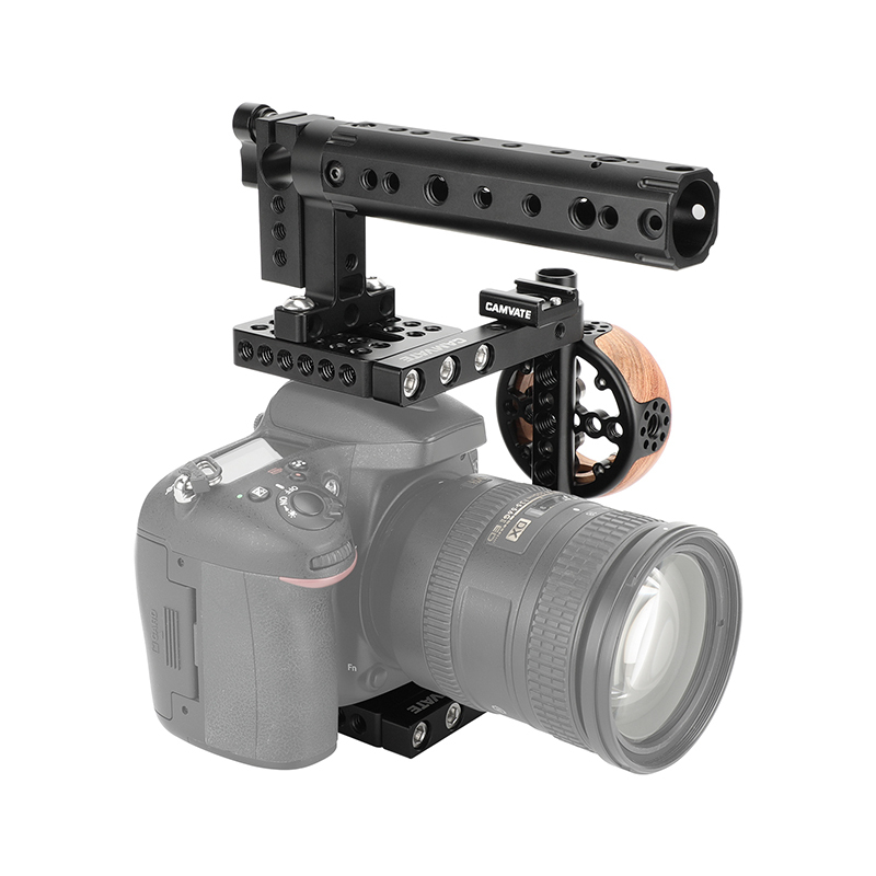 CAMVATE Camera Cage With Top and Side Handle (Left-Hand Use)