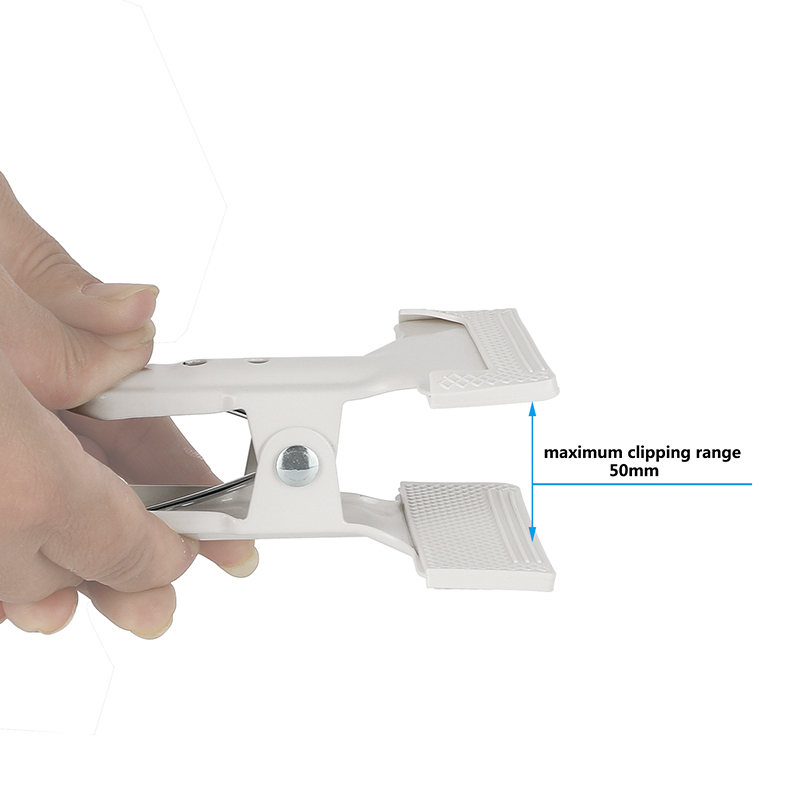 CAMVATE 2" Spring Clip Clamp (White, 2-Pack)
