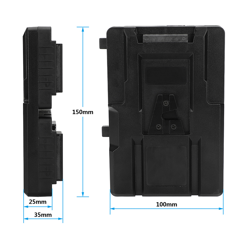 CAMVATE Hot-Swap Dual V-Mount Battery Plate Power Supply Adapter