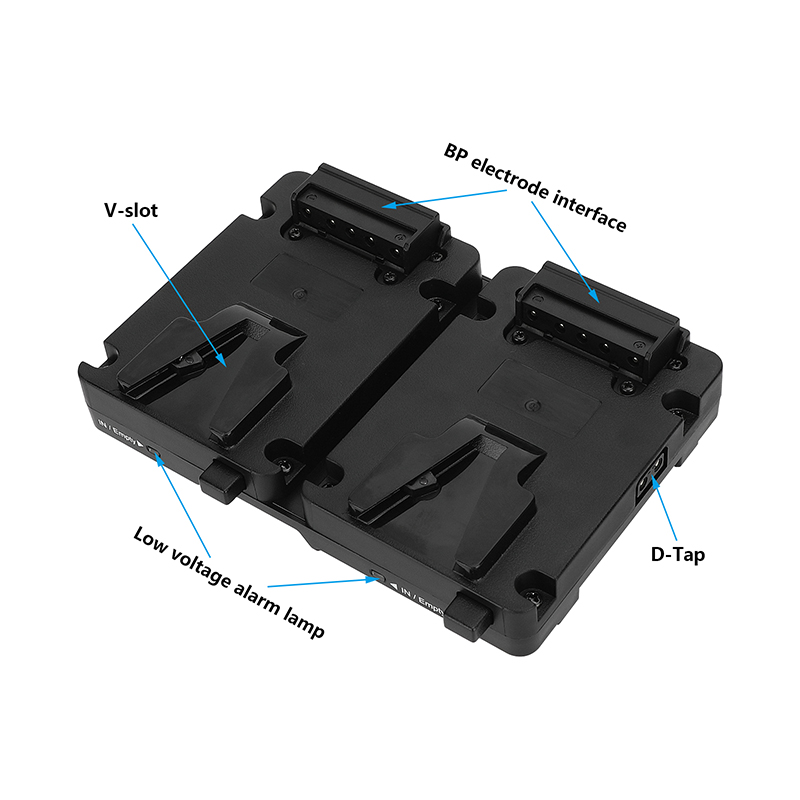 CAMVATE Hot-Swap Dual V-Mount Battery Plate Power Supply Adapter