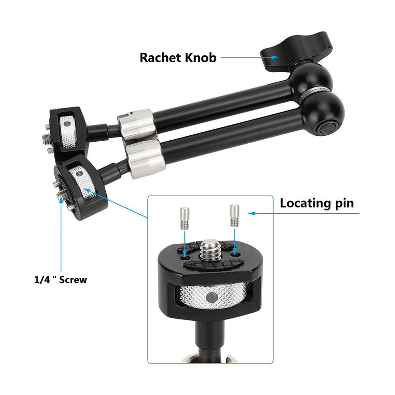 CAMVATE Multipurpose Articulating Magic Arm with Anti-Twist 1/4''-20 Mount (11'')