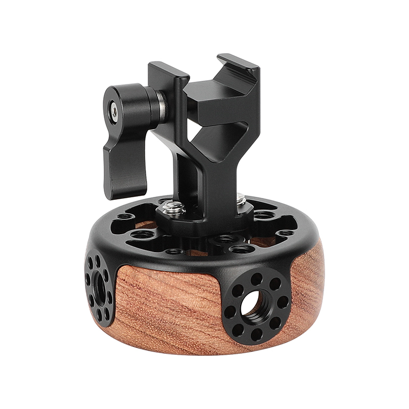 CAMVATE Wooden Handgrip with Quick Release Clamp (Round)