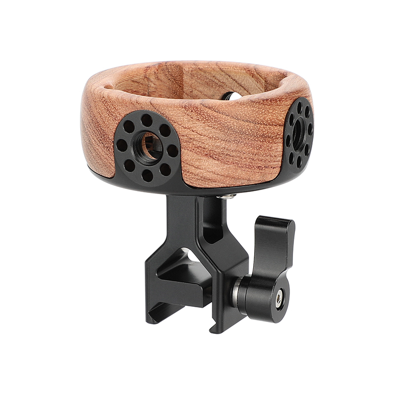 CAMVATE Wooden Handgrip with Quick Release Clamp (Round)