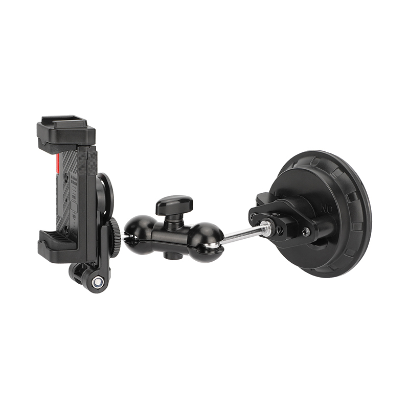 CAMVATE Suction Cup Mount with Ball Head and Smartphone Clip
