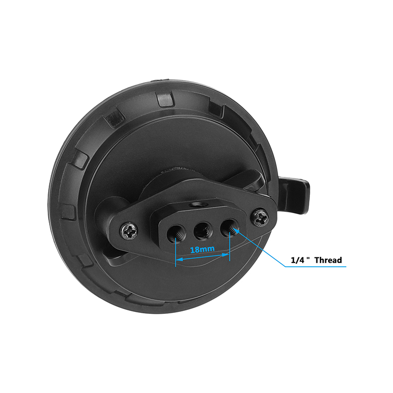 CAMVATE Suction Cup Mount with Multiple 1/4"-20 Thread (3.27")