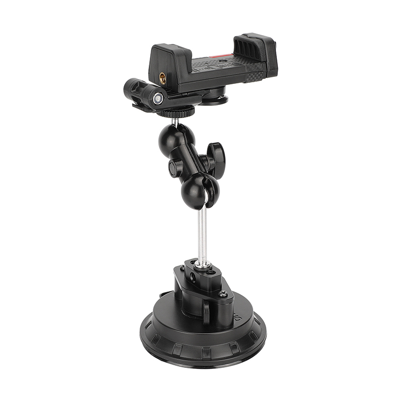 CAMVATE Suction Cup Mount with Ball Head and Smartphone Clip