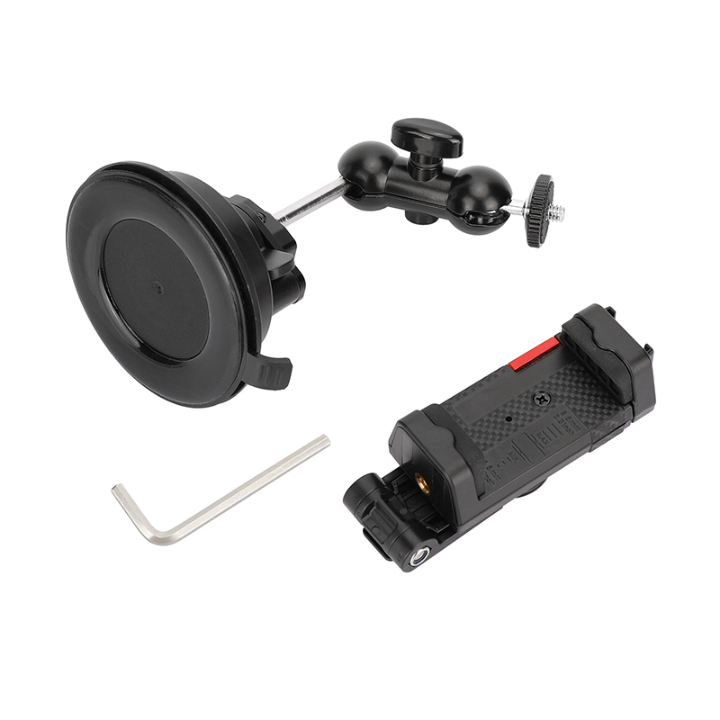 CAMVATE Suction Cup Mount with Ball Head and Smartphone Clip