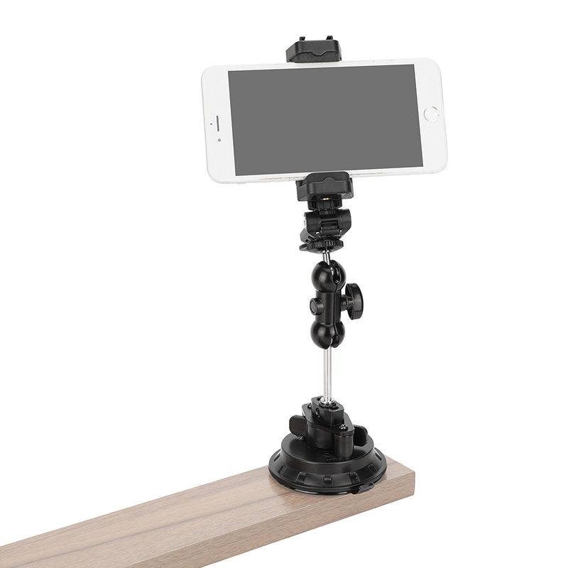 CAMVATE Suction Cup Mount with Ball Head and Smartphone Clip