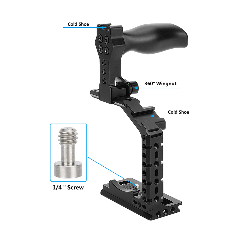 CAMVATE Half Camera Cage with QR Top Handle for Sony Alpha 7IV A7M4