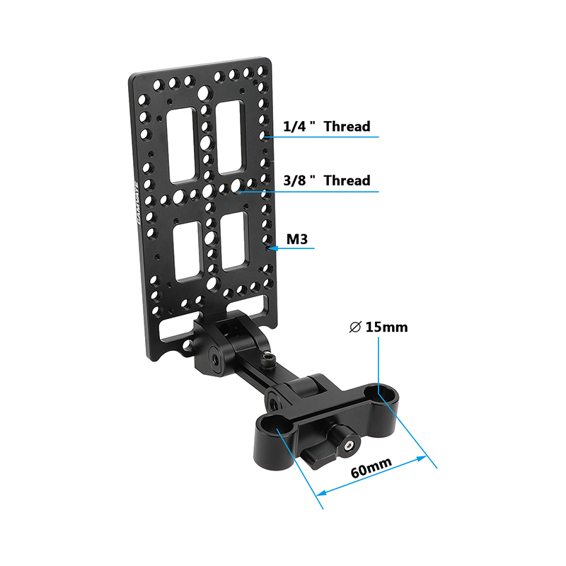CAMVATE Adjustable Battery Support Bracket With Cheese Plate