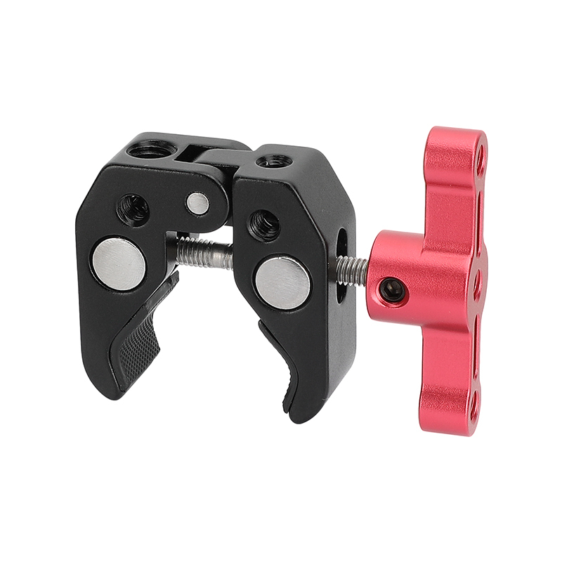 CAMVATE 1/4"&3/8" Thread Super Clamp Crab Pliers Clip (Red T-handle)