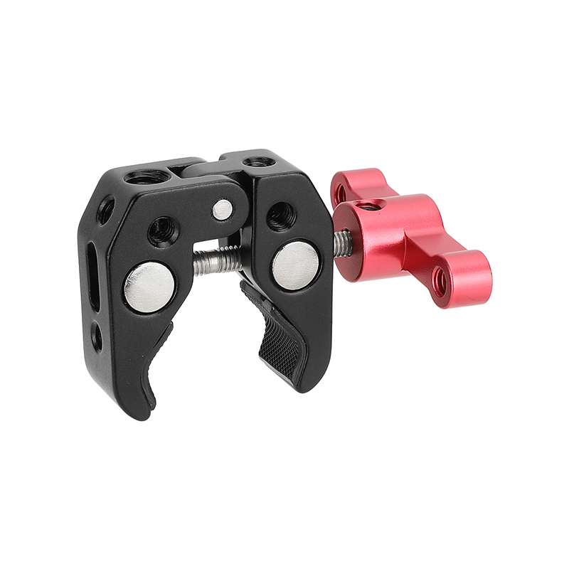 CAMVATE 1/4"&3/8" Thread Super Clamp Crab Pliers Clip (Red T-handle)