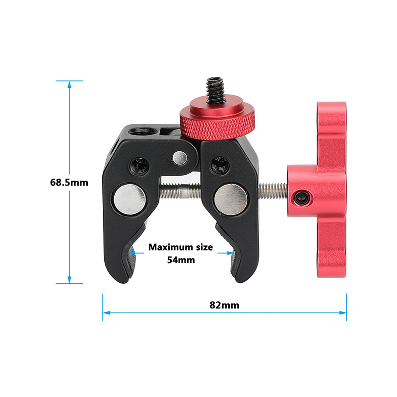 CAMVATE Super Clamp Crab Pliers Clip with 1/4" to 1/4" Screw Adapter