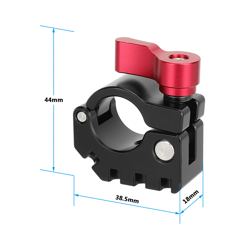 CAMVATE 19mm Rod Clamp with Anti-Twist Mount (Red Locking Lever)