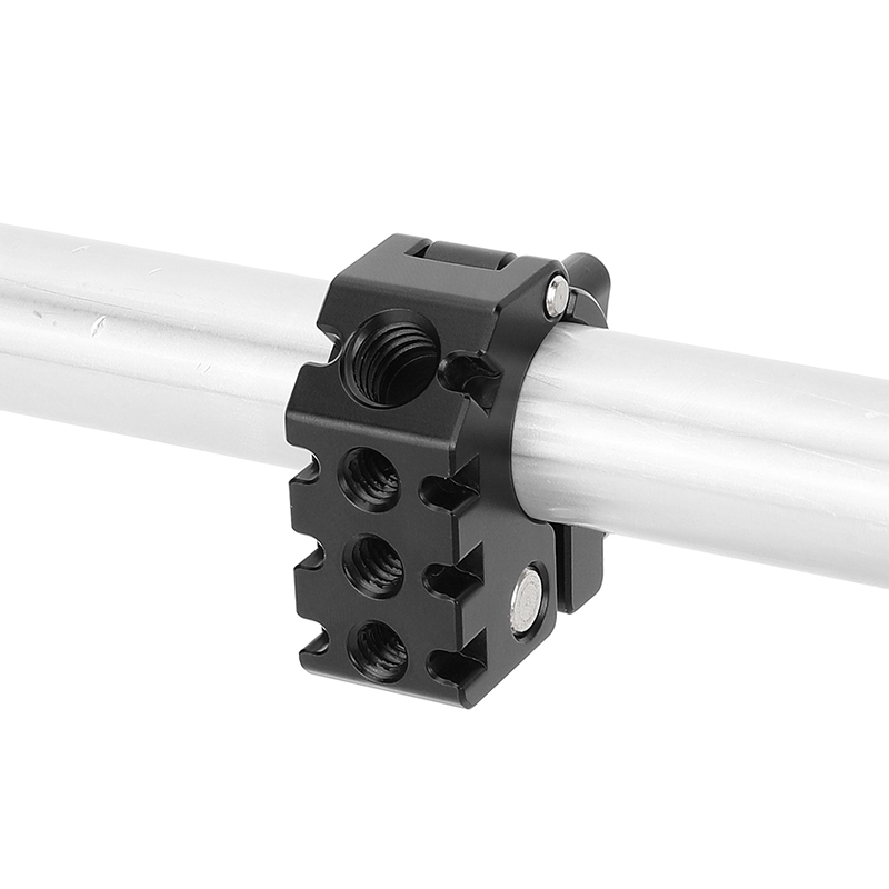 CAMVATE 19mm Rod Clamp with Anti-Twist Mount (Black Locking Lever)