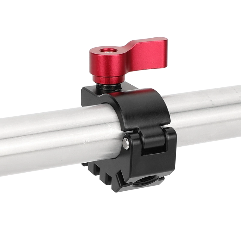 CAMVATE 19mm Rod Clamp with Anti-Twist Mount (Red Locking Lever)