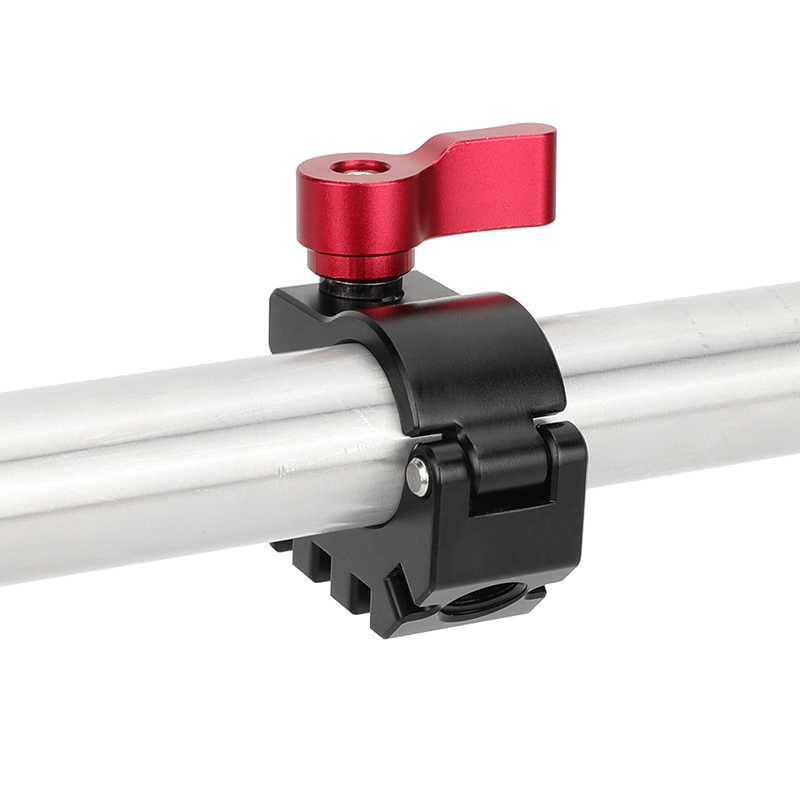 CAMVATE 19mm Rod Clamp with Anti-Twist Mount (Red Locking Lever)