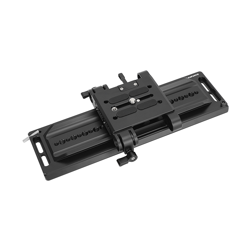 CAMVATE 12" Dovetail Plate and QR Baseplate with Double Rod Adapter for 19mm Studio