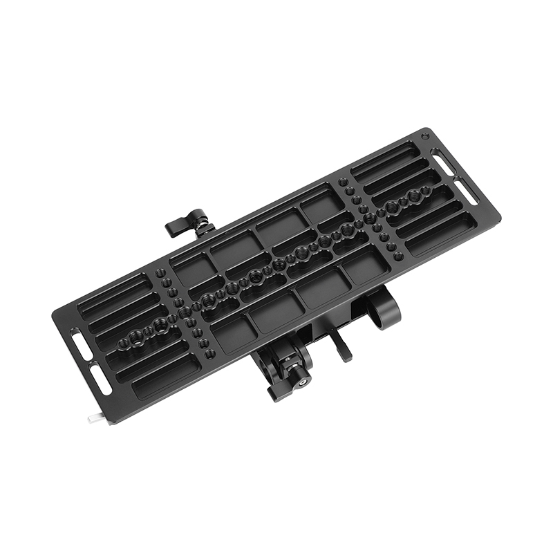 CAMVATE 12" Dovetail Plate and QR Baseplate with Double Rod Adapter for 19mm Studio