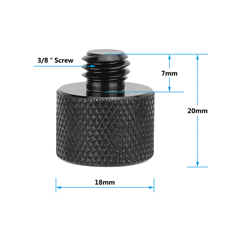 CAMVATE 5/8"-27 Female to 3/8"-16 Male Mic Stand Thread Adapter