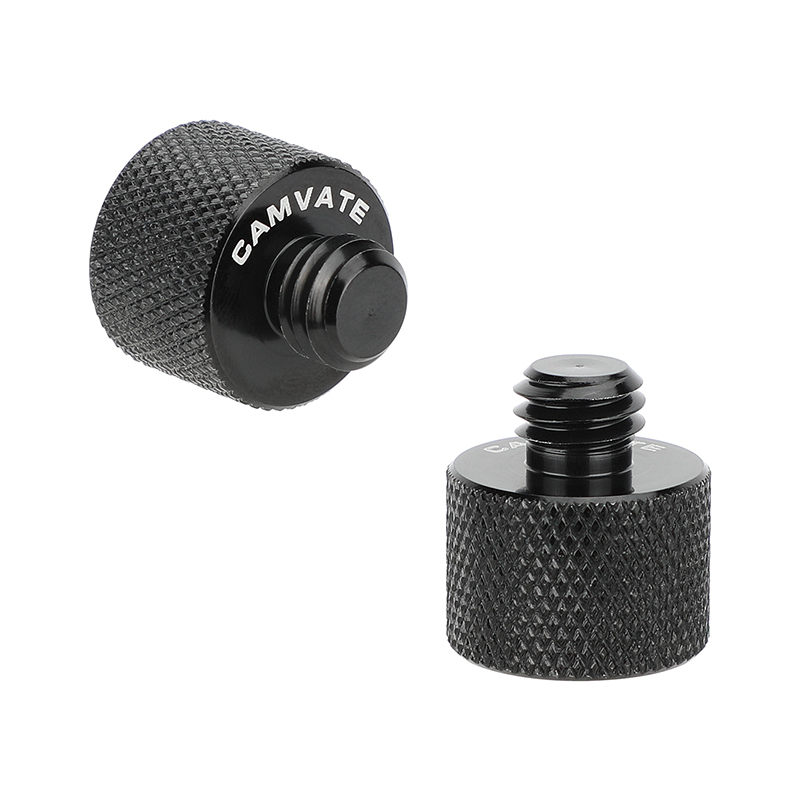CAMVATE 5/8"-27 Female to 3/8"-16 Male Mic Stand Thread Adapter (2-Pack)