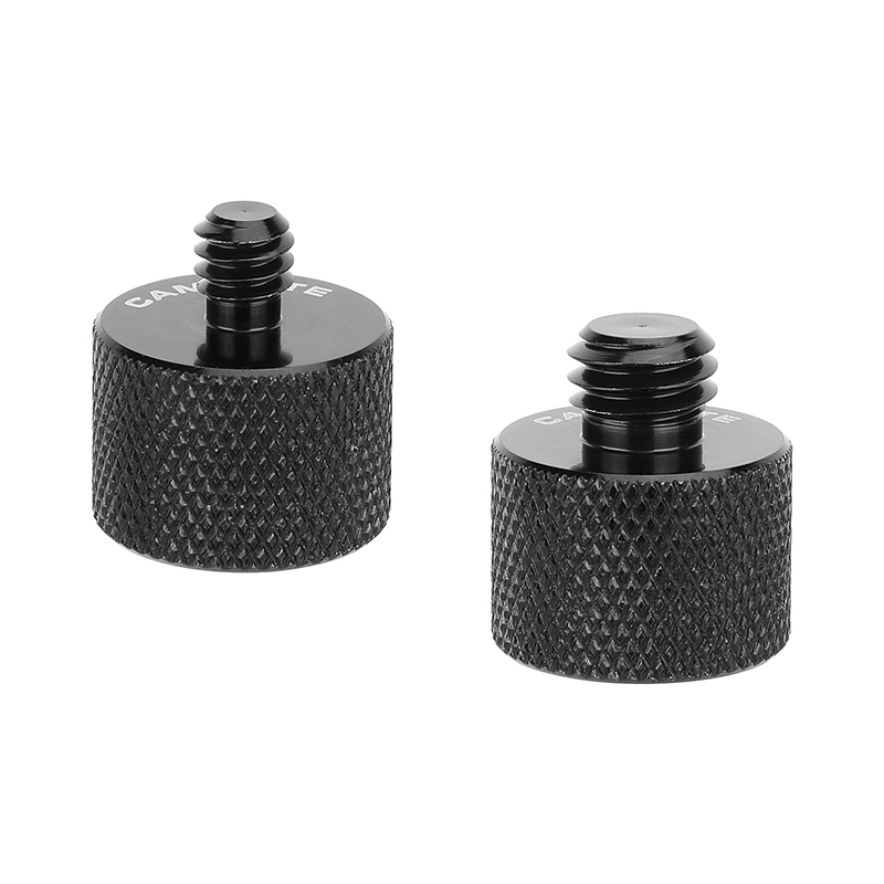 CAMVATE 5/8"-27 Female to 1/4"-20 Male and 3/8"-16 Male Mic Stand Thread Adapters Pack