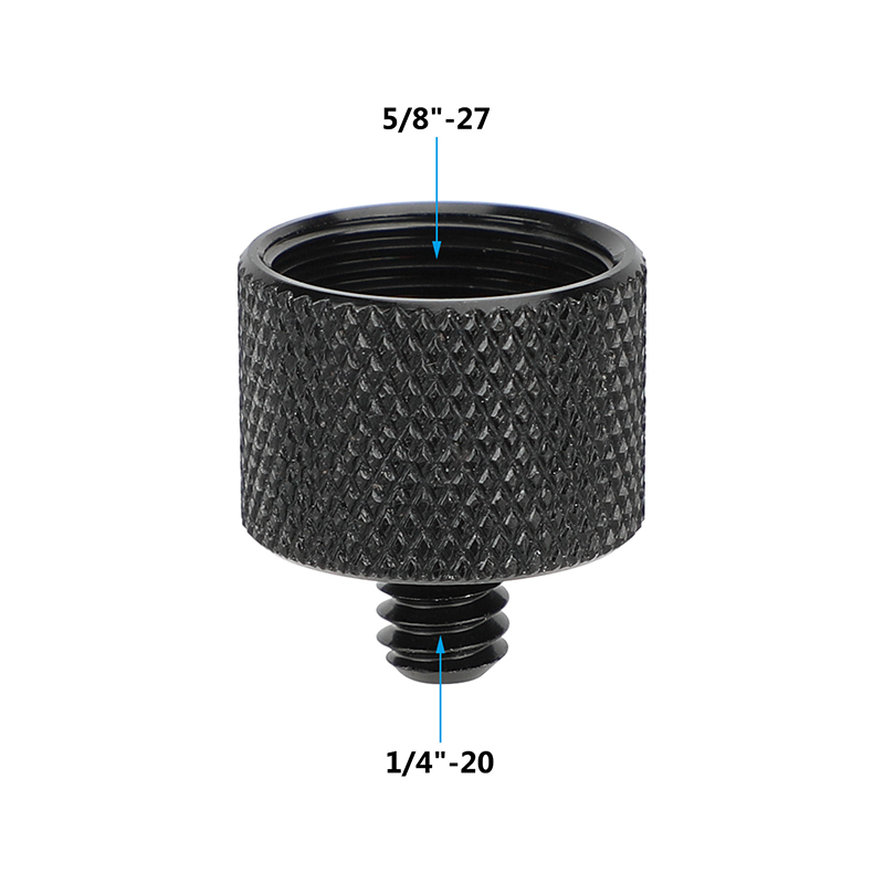 CAMVATE 5/8"-27 Female to 1/4"-20 Male Mic Stand Thread Adapter