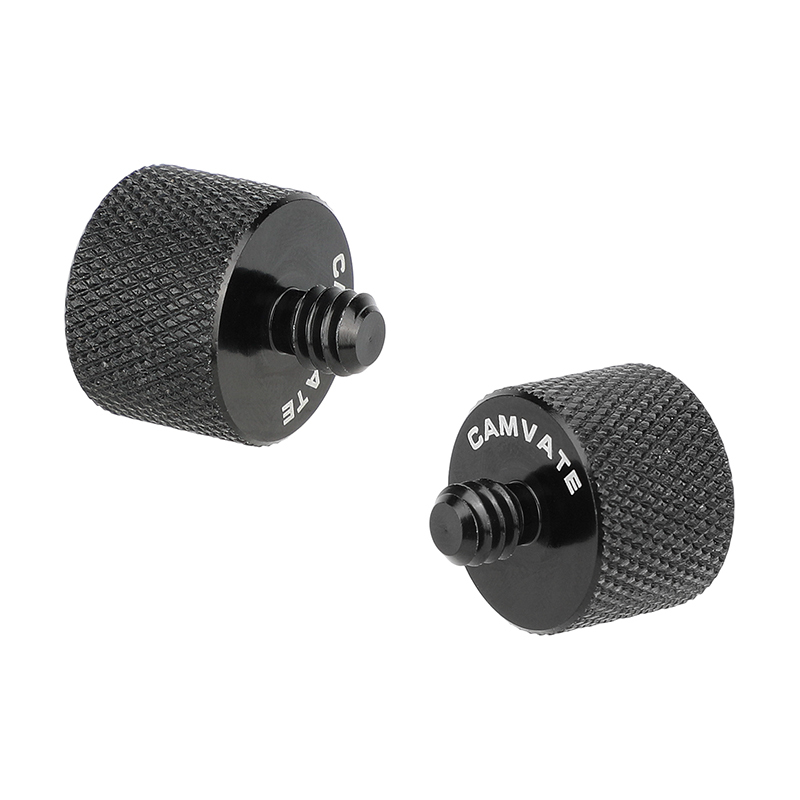 CAMVATE 5/8"-27 Female to 1/4"-20 Male Mic Stand Thread Adapter (2-Pack)