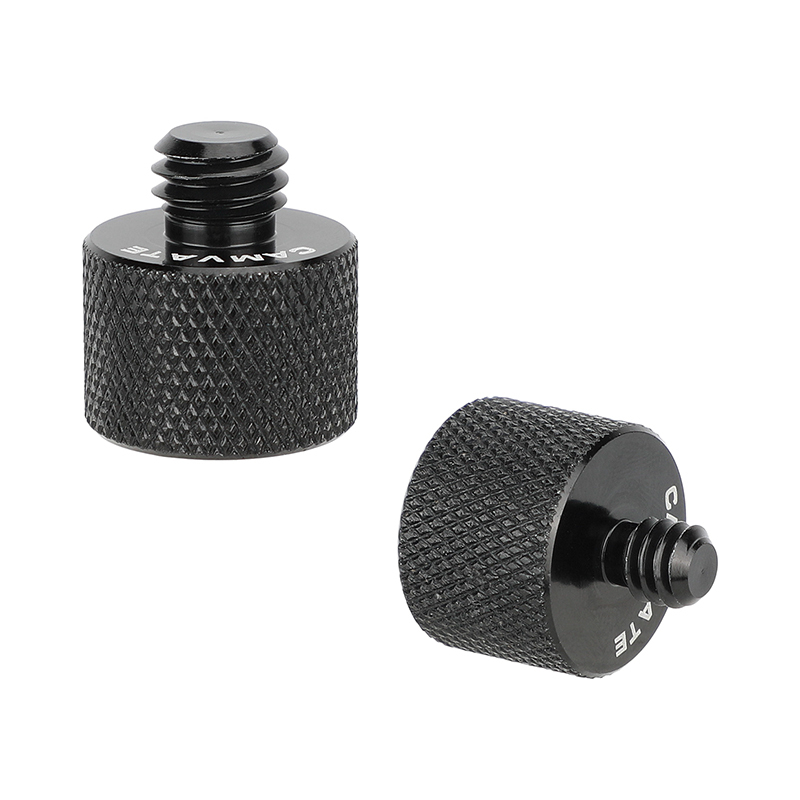 CAMVATE 5/8"-27 Female to 1/4"-20 Male and 3/8"-16 Male Mic Stand Thread Adapters Pack