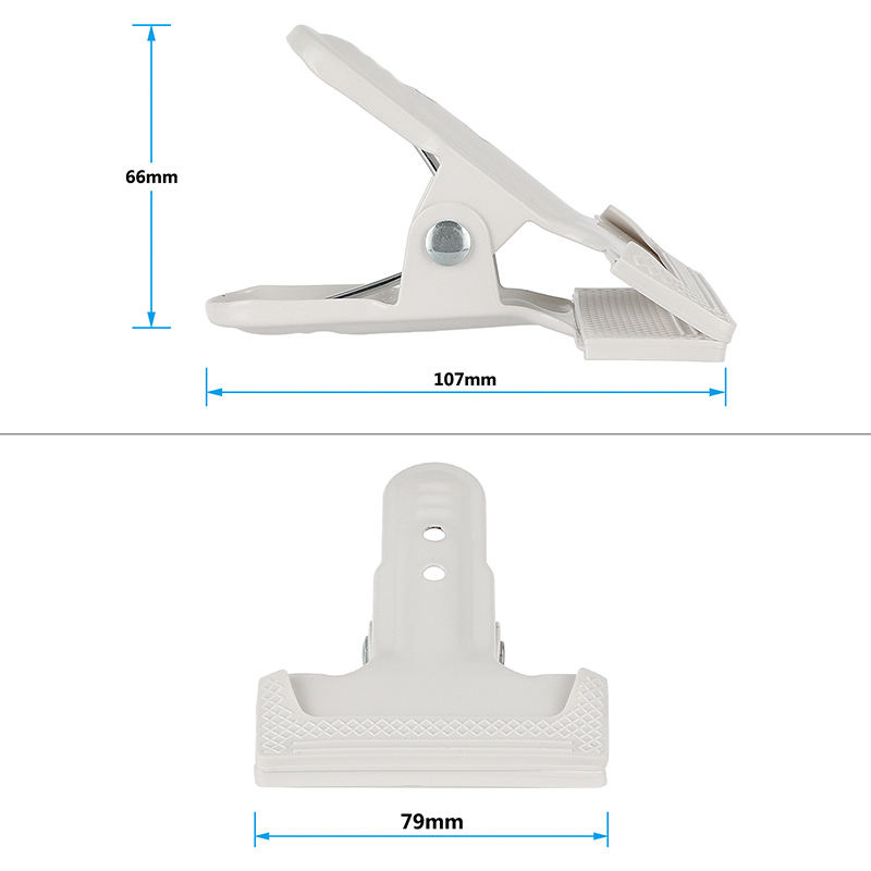 CAMVATE Spring Clip Clamp with 5/8" Pin and 1/4"-20 Screw (White)