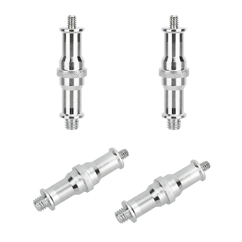 CAMVATE 1/4"-20 to 3/8"-16 Male Thread Adapter Double-Ended Spigot (4-Pack)