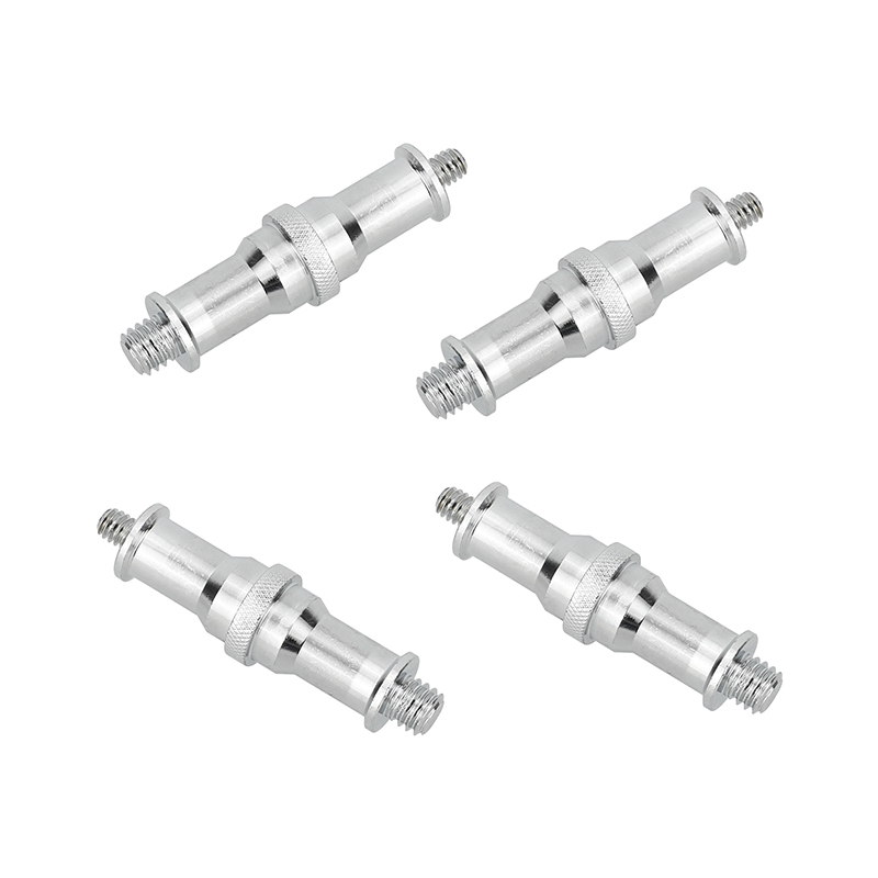 CAMVATE 1/4"-20 to 3/8"-16 Male Thread Adapter Double-Ended Spigot (4-Pack)
