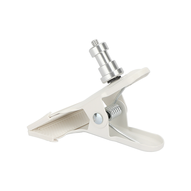 CAMVATE Spring Clip Clamp with 5/8" Pin and 1/4"-20 Screw (White)